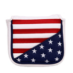 Usa Stars And Stripes Square Mallet Shaped Magnetic Closure Golf Putter Head Cover For Scotty Cameron Golf Builder