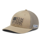 Columbia Unisex PFG Mesh Fish Flag Ball Cap, Tusk, L/XL