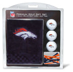Team Golf Nfl Denver Broncos Gift Set: Embroidered Golf Towel, 3 Golf Balls, And 14 Golf Tees 2-3/4'' Regulation, Tri-Fold Towel