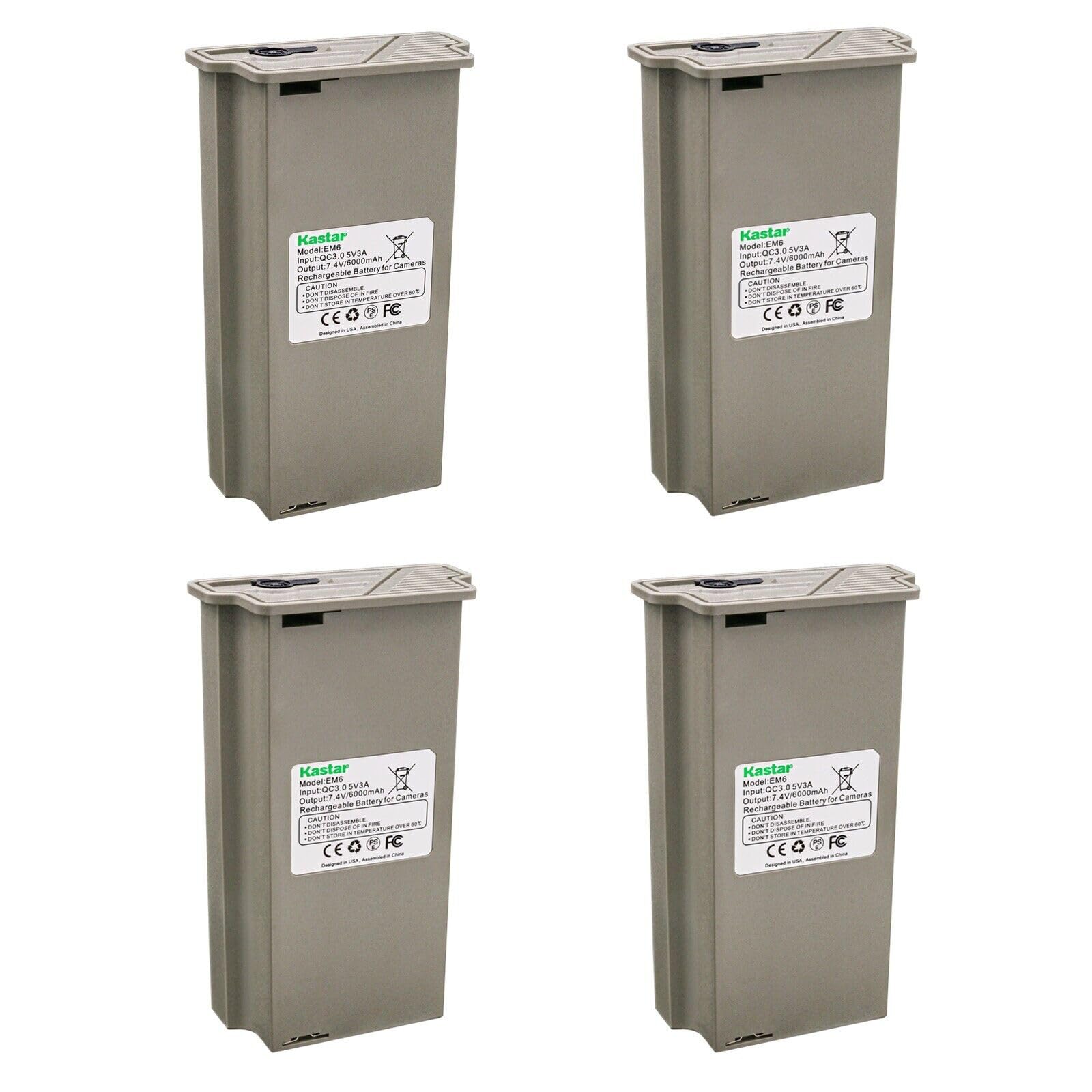 Kastar 4-Pack Reveal Lipo Lithium Rechargeable Battery Pack Replacement For Tactacm Hunting Camera Reveal X, X Gen 2.0, Xb, X Pr