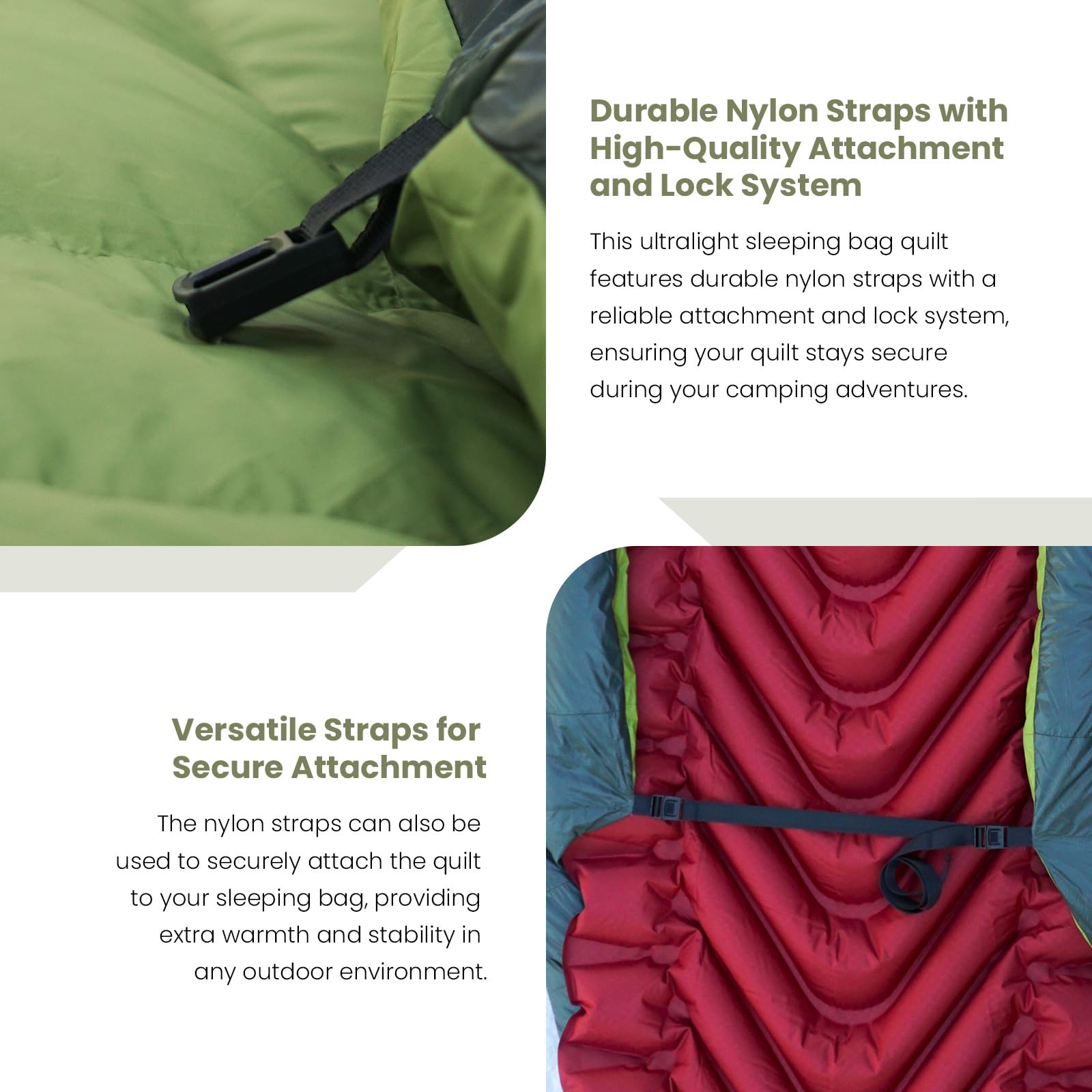 Ultralight Sleeping Bag Top Quilt - 850 Down Backpacking Blanket - 1.9 Lbs - Rated For 20F - Water-Resistant Camping Quilt
