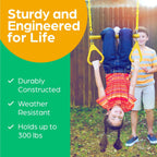 Jungle Gym Kingdom Swing Sets For Backyard, Monkey Bars & Swingset Accessories - Set Includes 18'' Trapeze Swing Bar & 48'' Heav