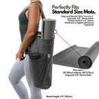 Yogiii Yoga Mat Bag  The Original Yogiiitote Yoga Bag  Sling Mat Tote W/Large Side Pocket & Zipper Pocket  Yoga Mat Carrier Fits