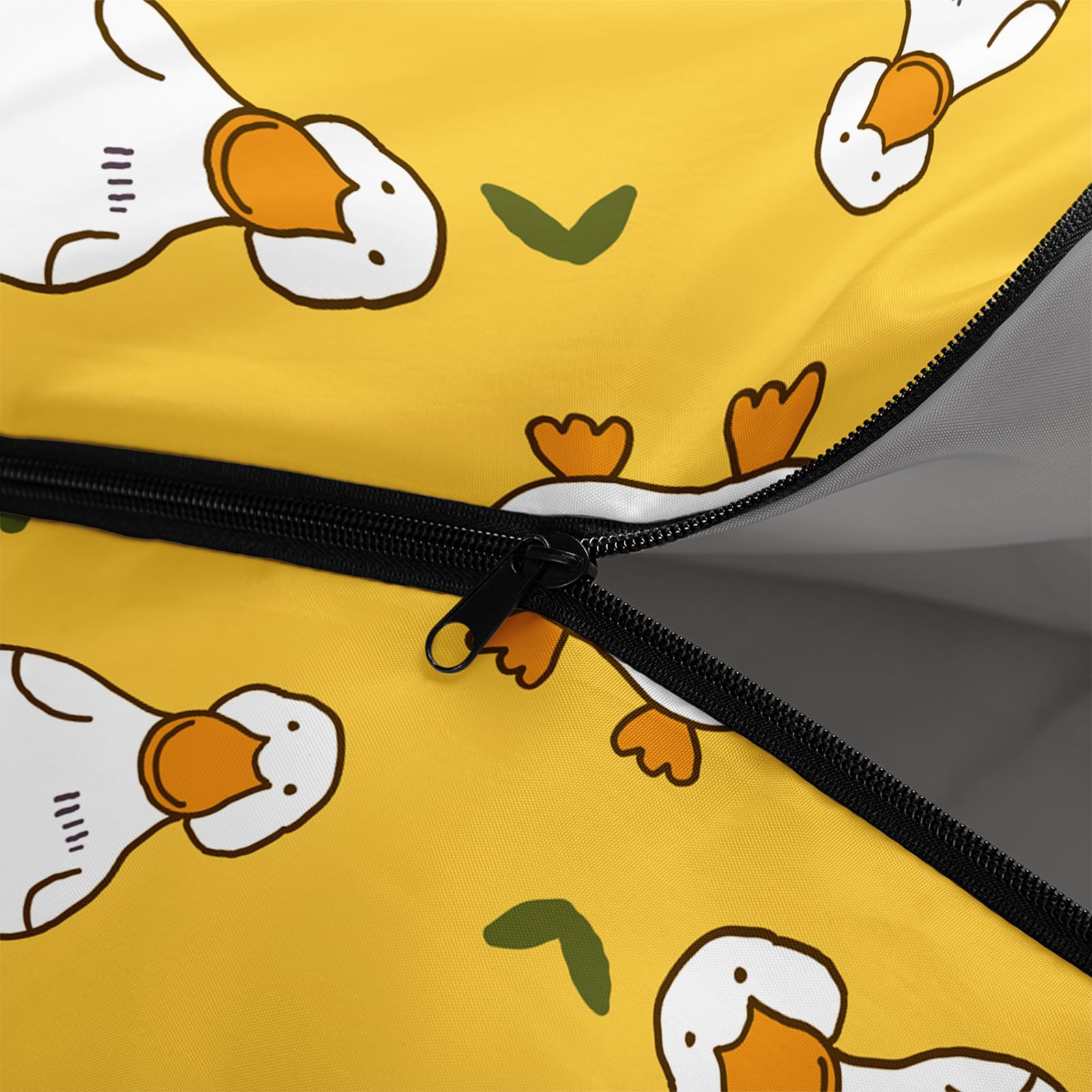 Axolotl Cute Duck Sleeping Bag With Green Leaves For Kids Adults-Lightweight Warm Cold Weather Cartoon Farmhouse Duck Sleeping B