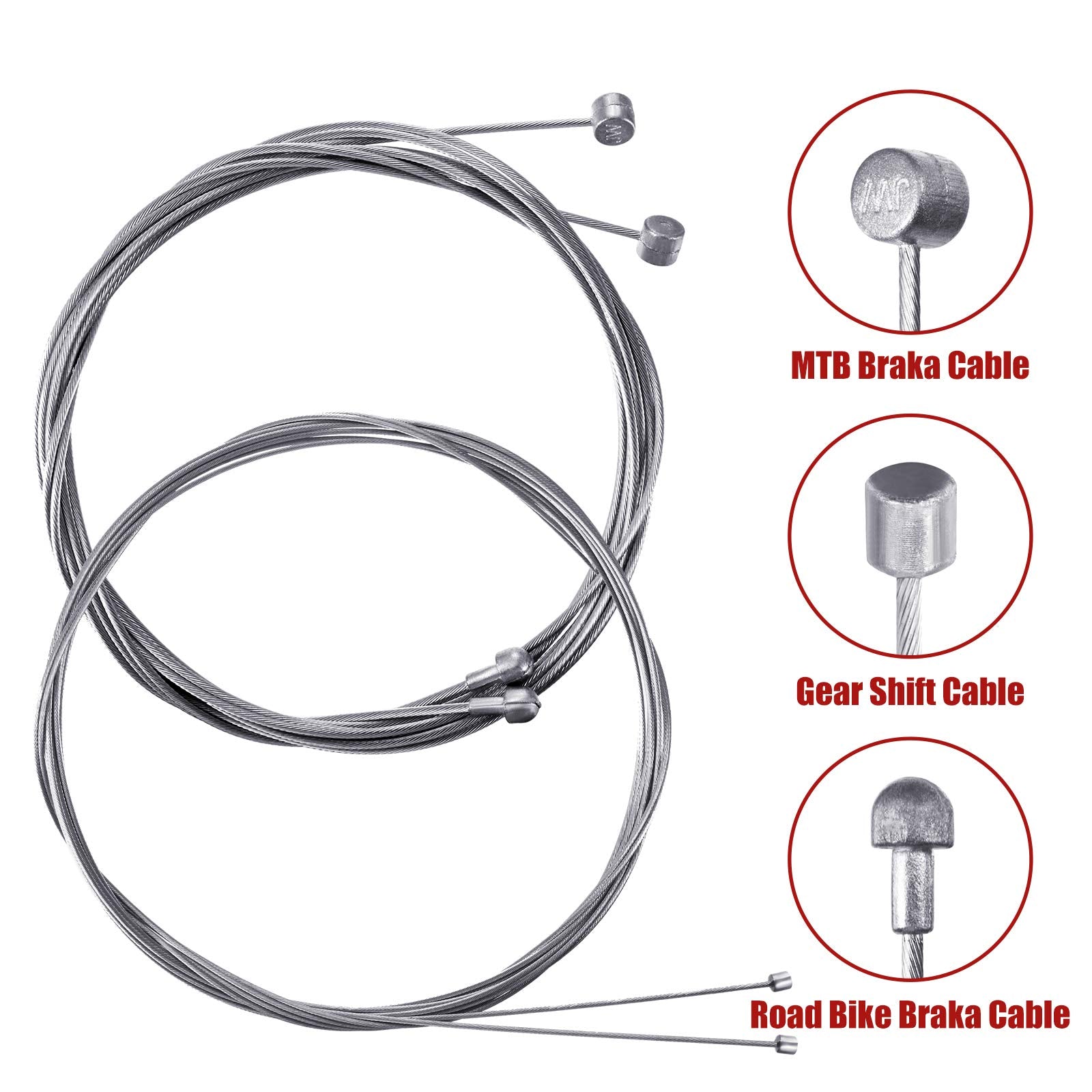 Universal Bicycle Transmission Line Bicycle Shift Derailleur Cable And Brake Cable Kit For Bicycle Mountain Road Bike Repair (Re