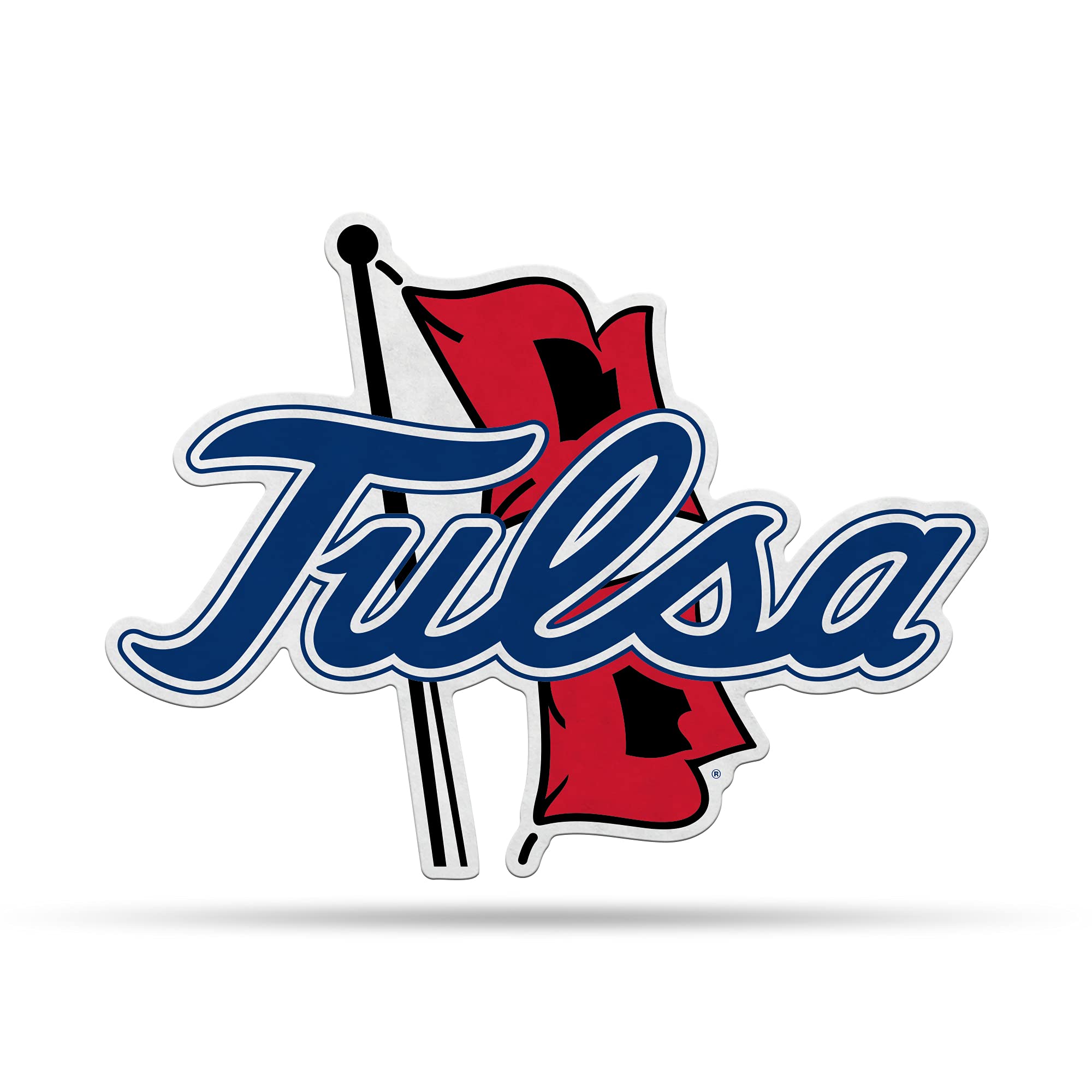 Rico Industries Ncaa Tulsa Golden Hurricane Primary Shape Cut Pennant - Home And Living Room D  Cor - Soft Felt Ez To Hang 18X0.