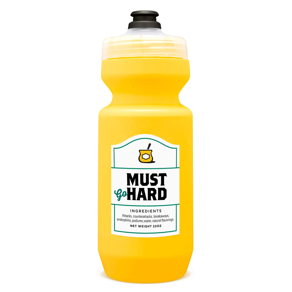 Spurcycle - ''Must [Go] Hard Water Bottle22 Ounces. Purist Water Bottle With Moflo Cap, Resists Stains & Tastes Better. Flexible