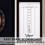 Viper Championship Wood Framed Dartboard Backboard Set, Mahogany Finish Black, 29L X29W X 1H