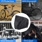 Szblnsm Bike Cover For 1, 2 Or 3 Bikes - Outdoor Waterproof Bicycle Covers - 420D Heavy Duty Ripstop Material Offers Constant Pr