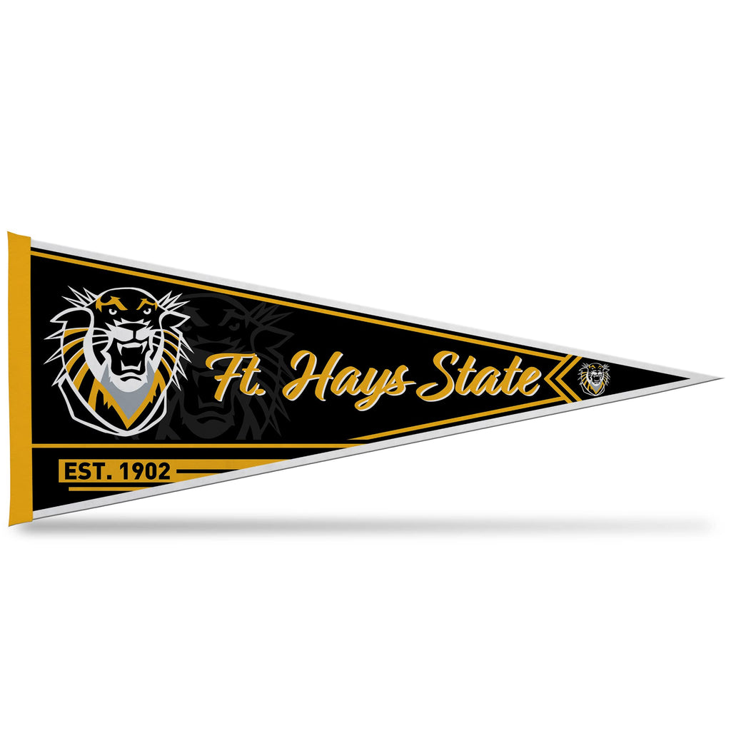 Rico Industries Ncaa Fort Hays State Tigers Classic 12'' X 30'' Felt Wall D  Cor Pennant - Great For Home/Bed Room/Man Cave D  C