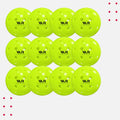 Vajr Pickleball Ball | V40 | 12Pack | 40 Precise Holes | Usa Pickleball Approved | True Flight | Authentic Bounce | Exceptiona