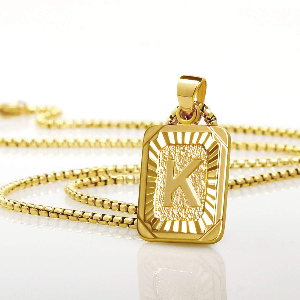 Jsjoy Gold Initial Necklace For Women Initial Pendant K Necklaces Gold Necklace With Initial For Men