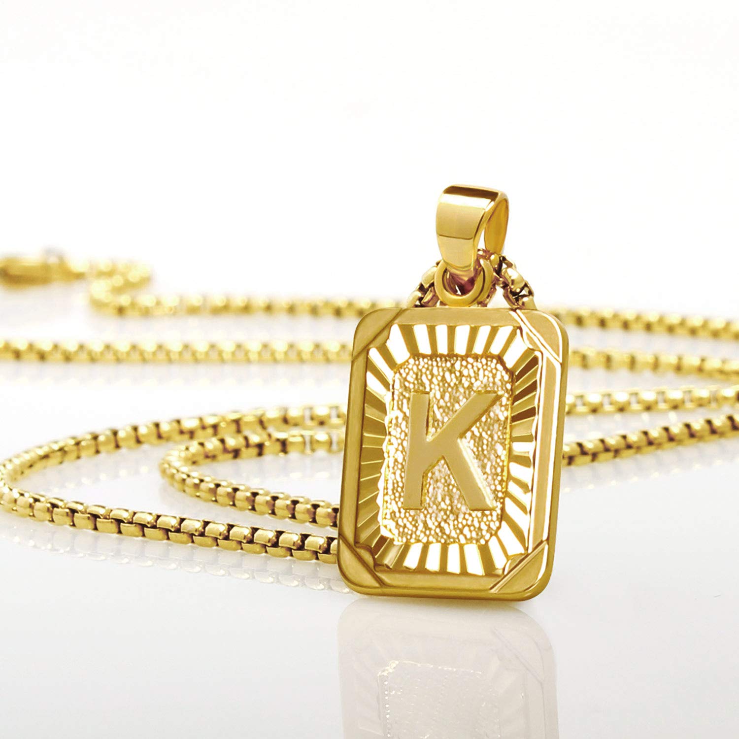 Jsjoy Gold Initial Necklace For Women Initial Pendant K Necklaces Gold Necklace With Initial For Men