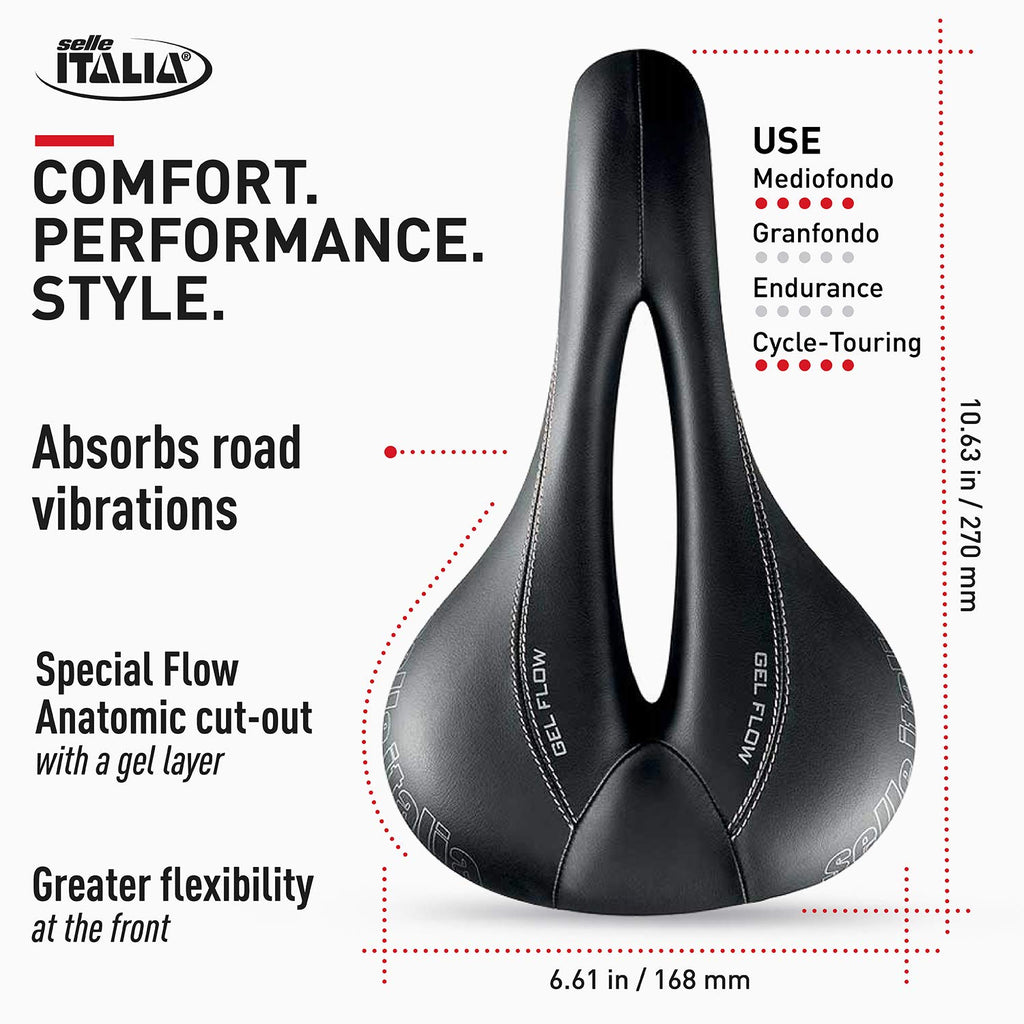 Selle Italia, Donna, L, Mtb And Road Bike Saddle, 270 X 168Mm, Women, 345G, Black