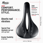 Selle Italia, Donna, L, Mtb And Road Bike Saddle, 270 X 168Mm, Women, 345G, Black