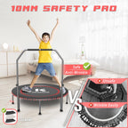 K Kensone 48 Low-Impact Rebounder Trampoline For Adults With Bungee, 550Lbs Quiet Mini Exercise Trampoline With Adjustable U-Sha
