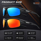 Awgsee Polarized Sports Sunglasses For Men 100% Uv Protection Wrap Around Unbreakable Sun Glasses For Fishing Driving