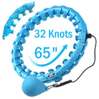Ourstarry 32 Knots Weighted Hula Circle Fit Workout Equipment Plus Size, Infinity Hoola Fitness Massage For Women, Smart Waist E