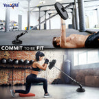 Yes4All T-Bar Row Plate Post Insert Landmine - Fit 2    Olympic Bars - Full 360    Swivel & Easy To Install (Black)