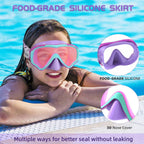 Seago Kids Swim Goggles for Kids 6-14 8-12 8-14 4-7, Swimming Goggles for Girls Boys Youth Anti-Fog 180 Clear Wide Vision No Lea