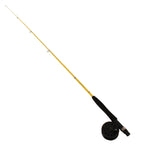 Eagle Claw Pk66Tf Pack-It Fly Combo, 6'6'' Length, 1 Piece Telescopic. #3 Line Weight, Yellow Rod/Black Reel