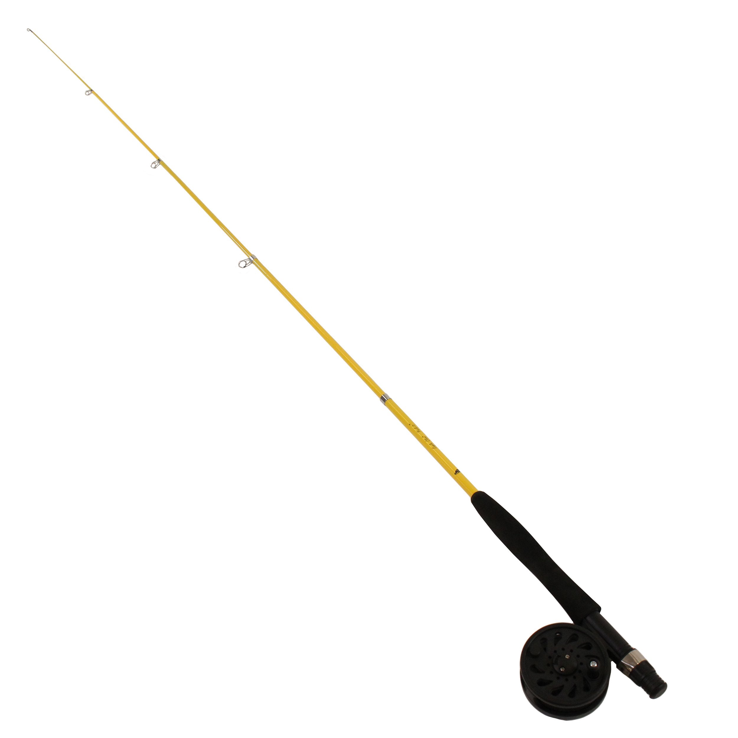 Eagle Claw Pk66Tf Pack-It Fly Combo, 6'6'' Length, 1 Piece Telescopic. #3 Line Weight, Yellow Rod/Black Reel