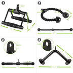 Dynasquare Cable Attachments For Home Gym, Lat Pulldown Attachment, Weight Machine Accessories, Straight Pull Down Equipment, V-