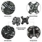 APEXUP 20lbs Weighted Vest Men Women, Weight Vest for Women Workout Equipment for Strength Training Running (Grey Camo)