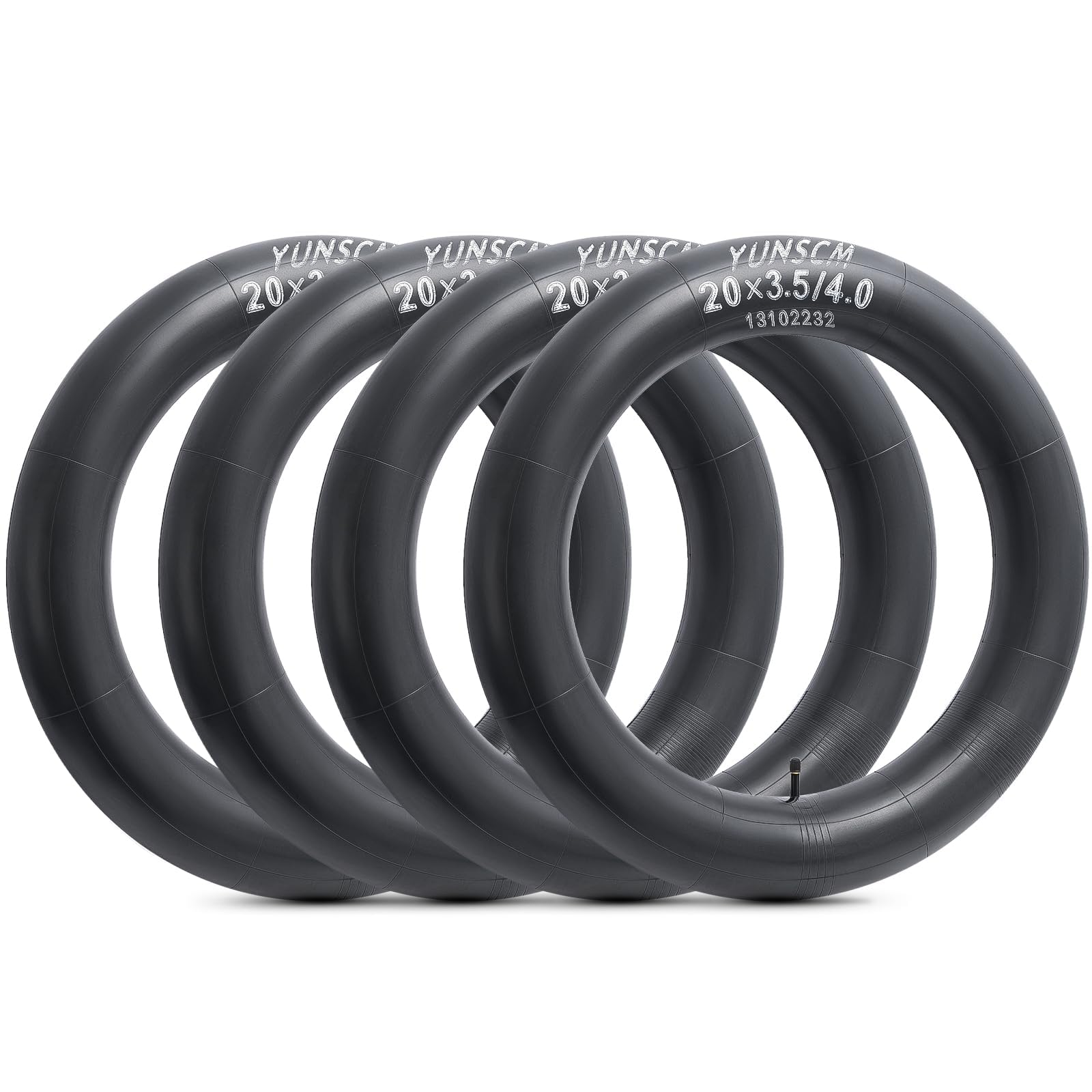 4-Pack 20'' Fat Tire Tubes 20 X 3.5/4.0'' Av32Mm Schrader Valve 20'' Fat Bicycle Tubes Compatible With 20 X 3.5 20 X 3.6 20 X 3.