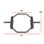 Cap Barbell Olympic Trap Bar, Hex Bar, Shrug Bar, Deadlift Bar, Black, 50 Inches