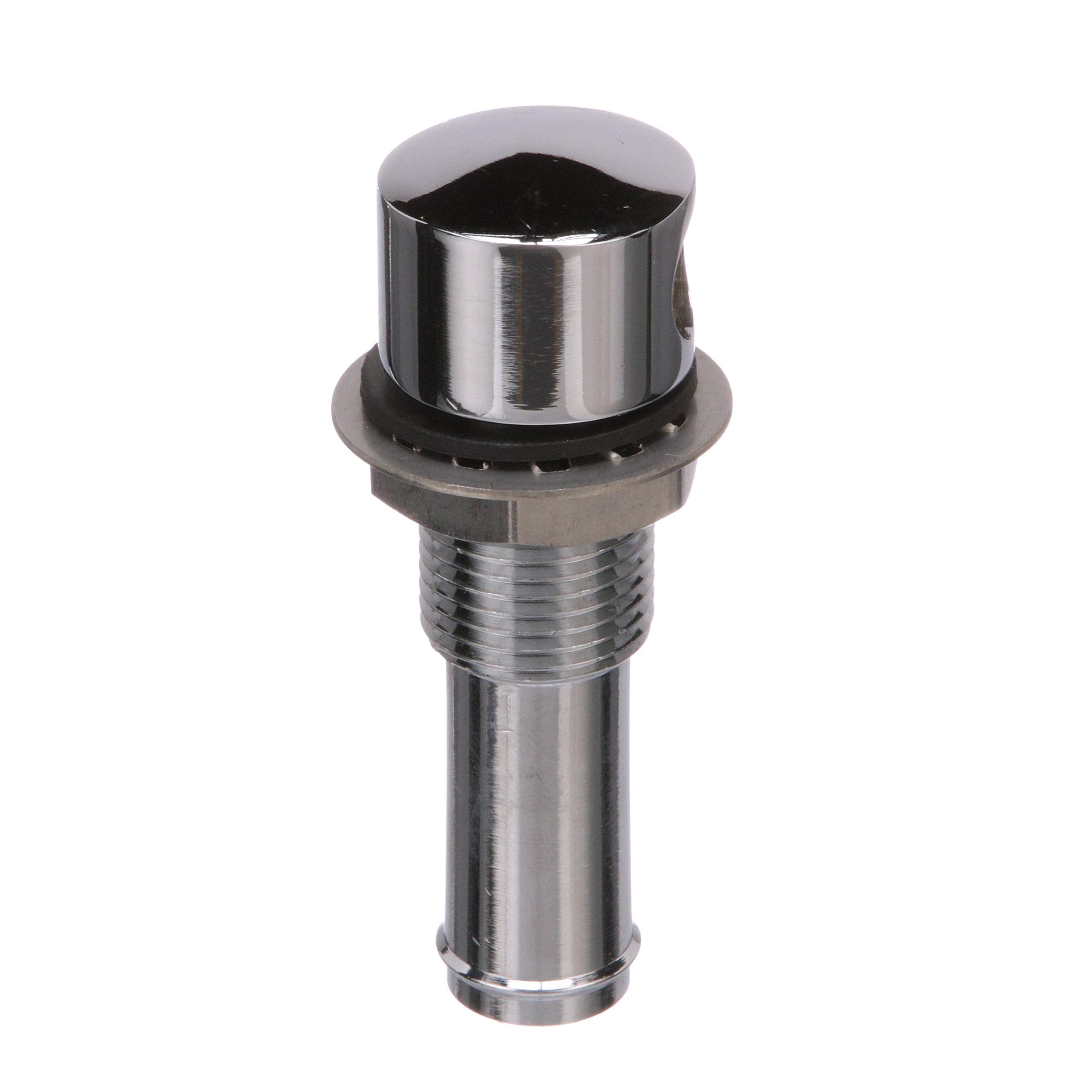 SEACHOICE Thru Hull Fuel Tank Vent, Chrome-Plated Brass, 5/8 in.