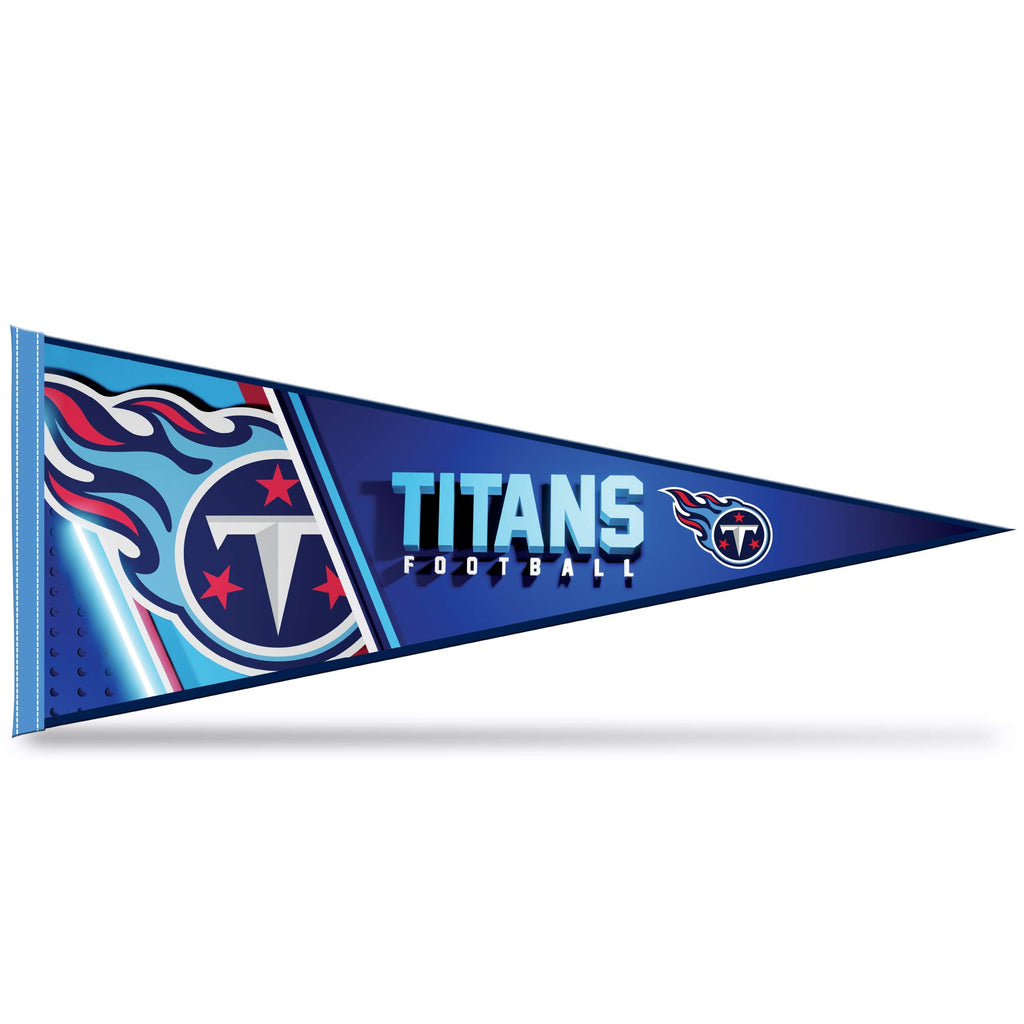 Rico Industries Nfl Football Tennessee Titans Primary 12'' X 30'' Felt Wall D  Cor Pennant - Great For Home/Bed Room/Man Cave D