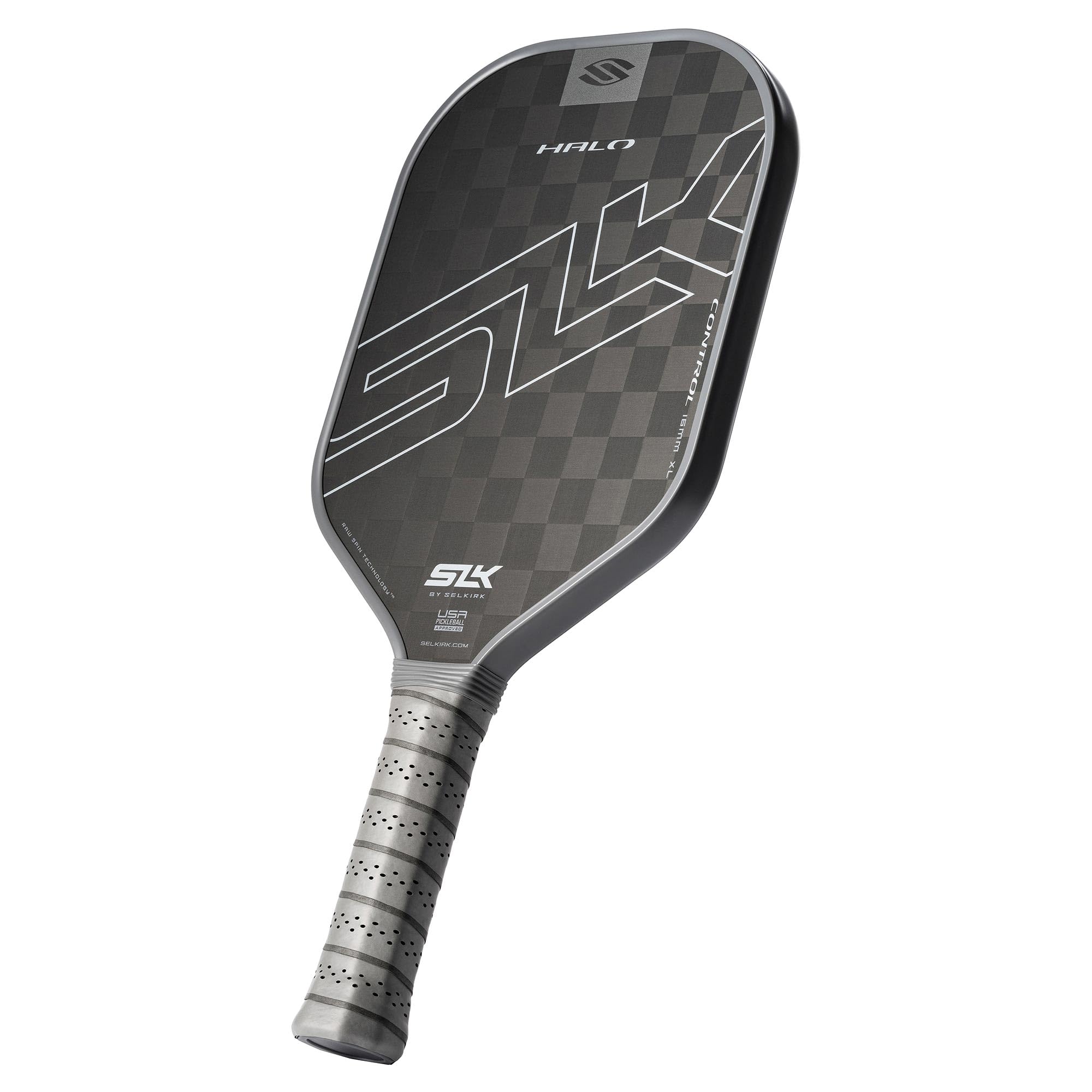 Selkirk Slk Halo Control Xl Pickleball Paddle | Raw Carbon Fiber Pickleball Paddle With A Rev-Core Power Polymer Core | The Pick