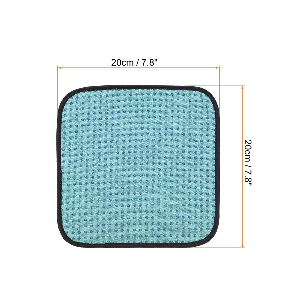 Patikil Bowling Ball Towel 8X8 Inch, Microfiber Shammy Pad For Bowling Ball, Green