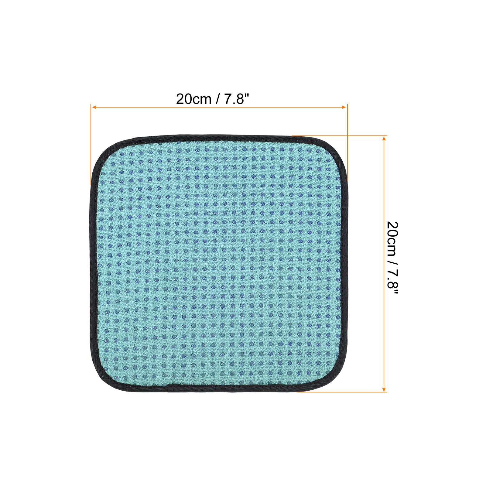 Patikil Bowling Ball Towel 8X8 Inch, Microfiber Shammy Pad For Bowling Ball, Green