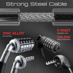 Seway Scooter Lock Cable For Xiaomi Mijia M365 Es Series, Bicycle Combination Locks Coiled Chain Lock Basic Self Coiling Core St