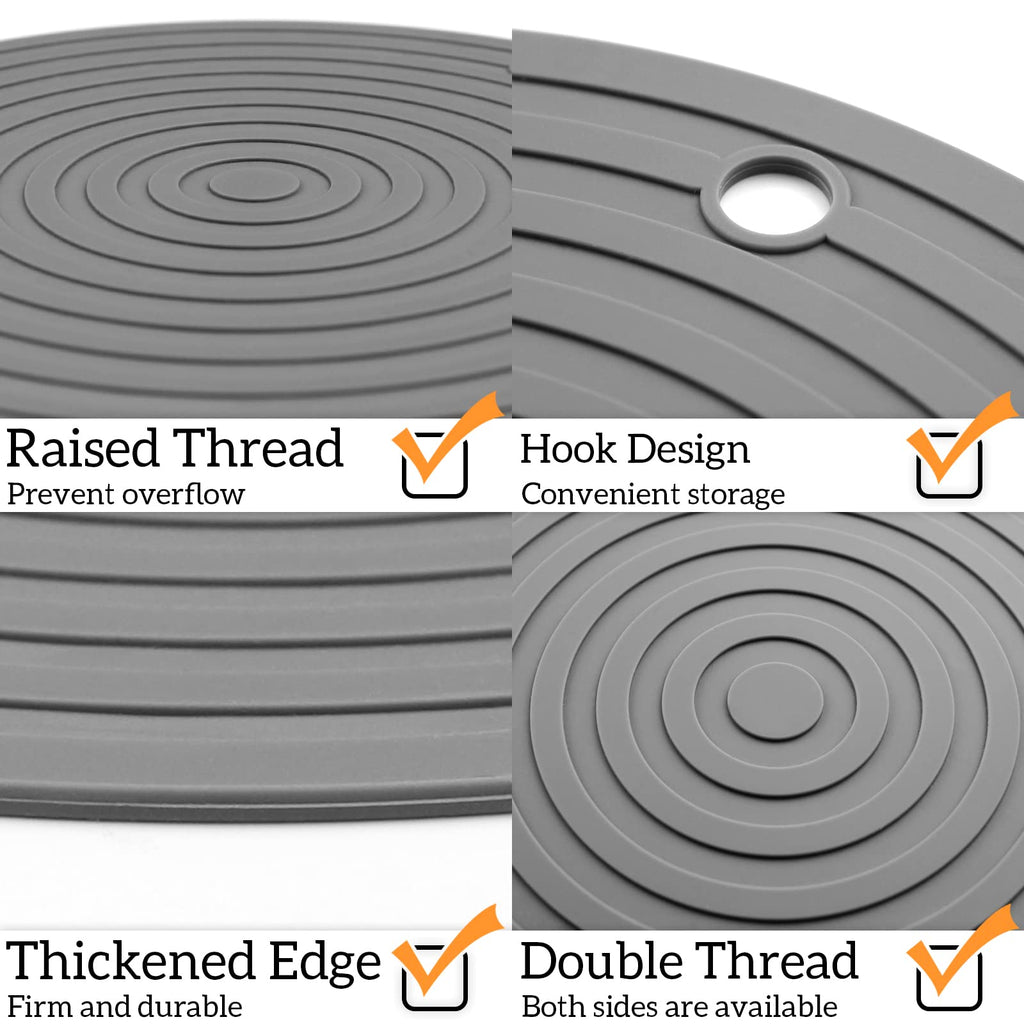 Ptlom Pet Food Mat For Dog And Cat Placemat 2 Pcs, Mat For Prevent Food And Water Overflow, Suitable For Medium And Small Pet, S