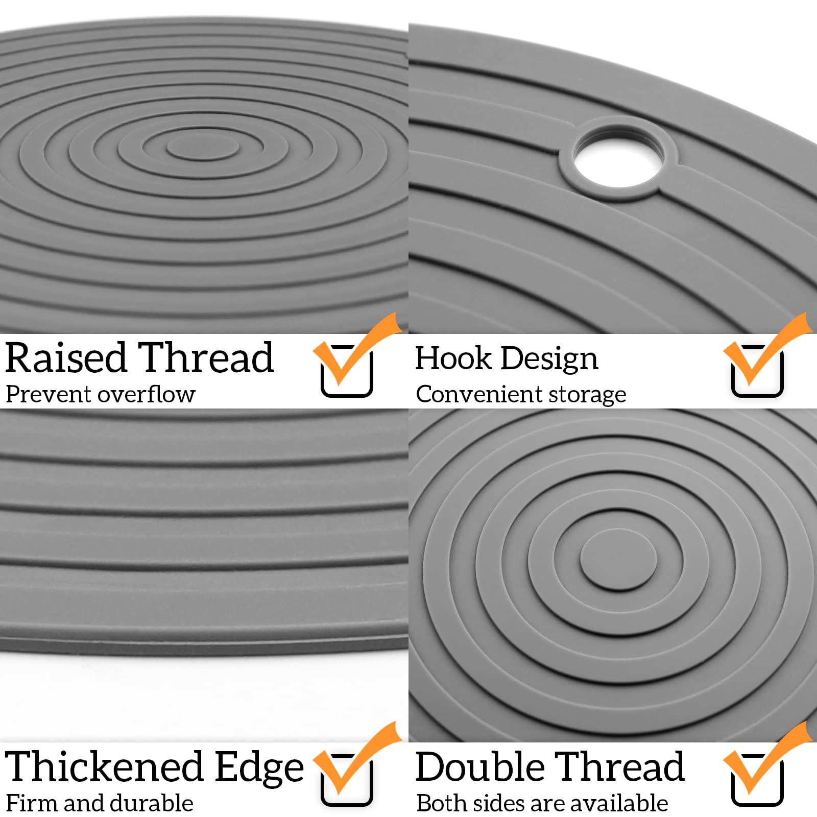 Ptlom Pet Food Mat For Dog And Cat Placemat 2 Pcs, Mat For Prevent Food And Water Overflow, Suitable For Medium And Small Pet, S