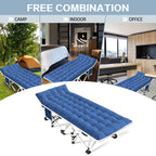 Getovin Cot, Camping Cot With Thick Pad,Cots For Sleeping,Camping Bed Folding Cot 450Lbs(Max Load) Comfortable Double Layer Oxfo