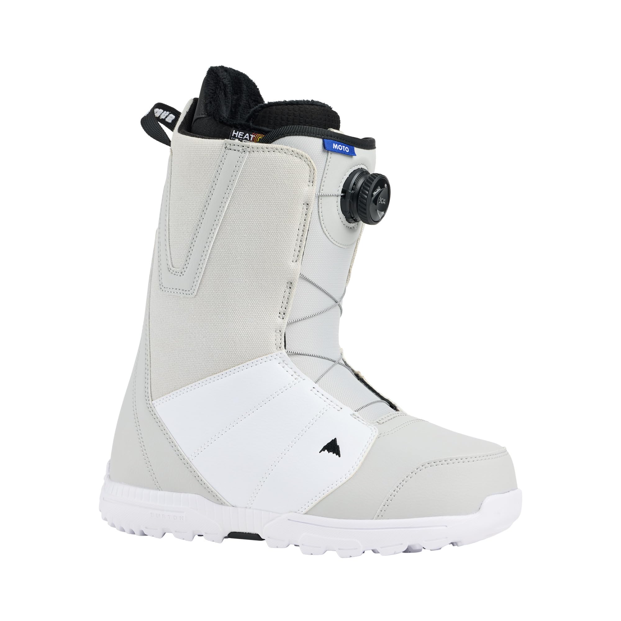Burton Mens Moto BOA Snowboard Boots, Size 8.5, Gray Cloud
