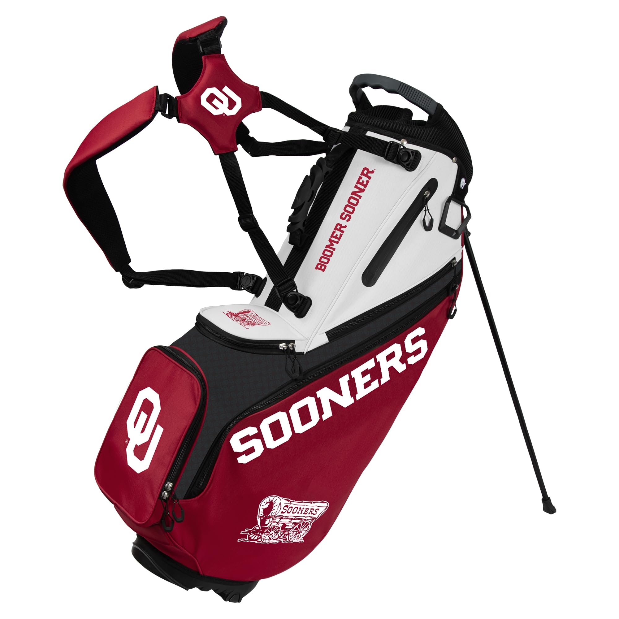 Team Effort Back Nine Stand Bag NCAA Oklahoma Sooners