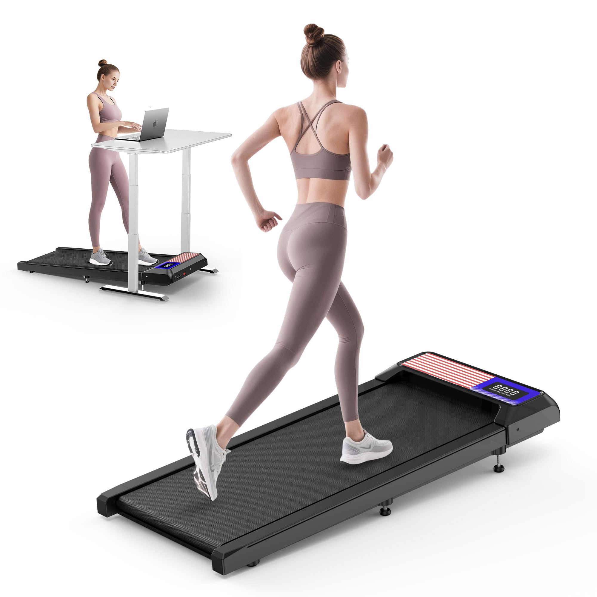 Walking Pad Treadmill With Incline,Walking Pad 2.5Hp For Home And Office, 265Lbs Weight Capacity,Treadmill With App &Remote Cont