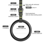 Gymnastic Rings With Adjustable Straps, Gymnastics Rings For Men With Anti-Slip Tape, All-In-One Suspension Trainer Straps, Stro