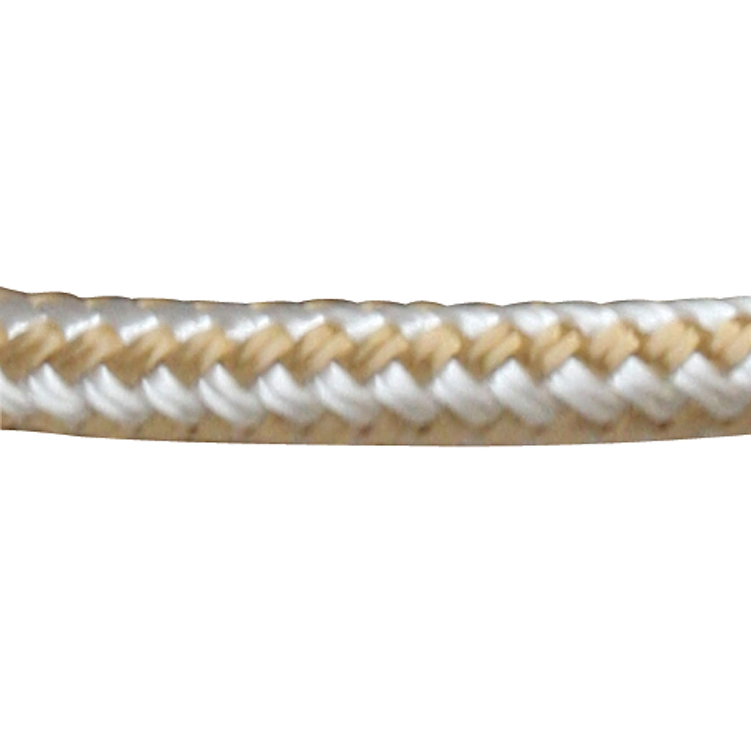 Sea Dog 302110025G/W-1 Double-Braided Nylon Dock Line, 3/8'' X 25' / Gold/White