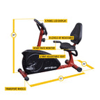 Body-Solid Best Fitness (Bfrb1R) Recumbent Exercise Bike For Home - Indoor Workout Stationary Bike With Lcd Display & Adjustable