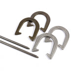 Eastpoint Sports Wild Sports Official Weight Horseshoe Set With Molded Case - Features Solid Steel Stakes And Portable Carry Cad