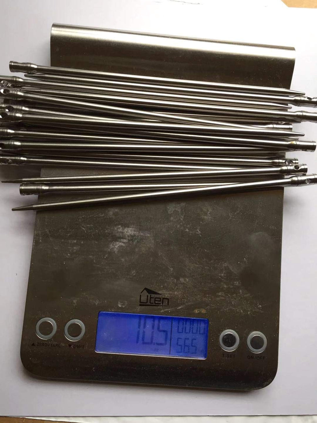 Hdewind Titanium Alloy Straight Tent Stakes, 8 Inches Long. 12 Pcs Per Package