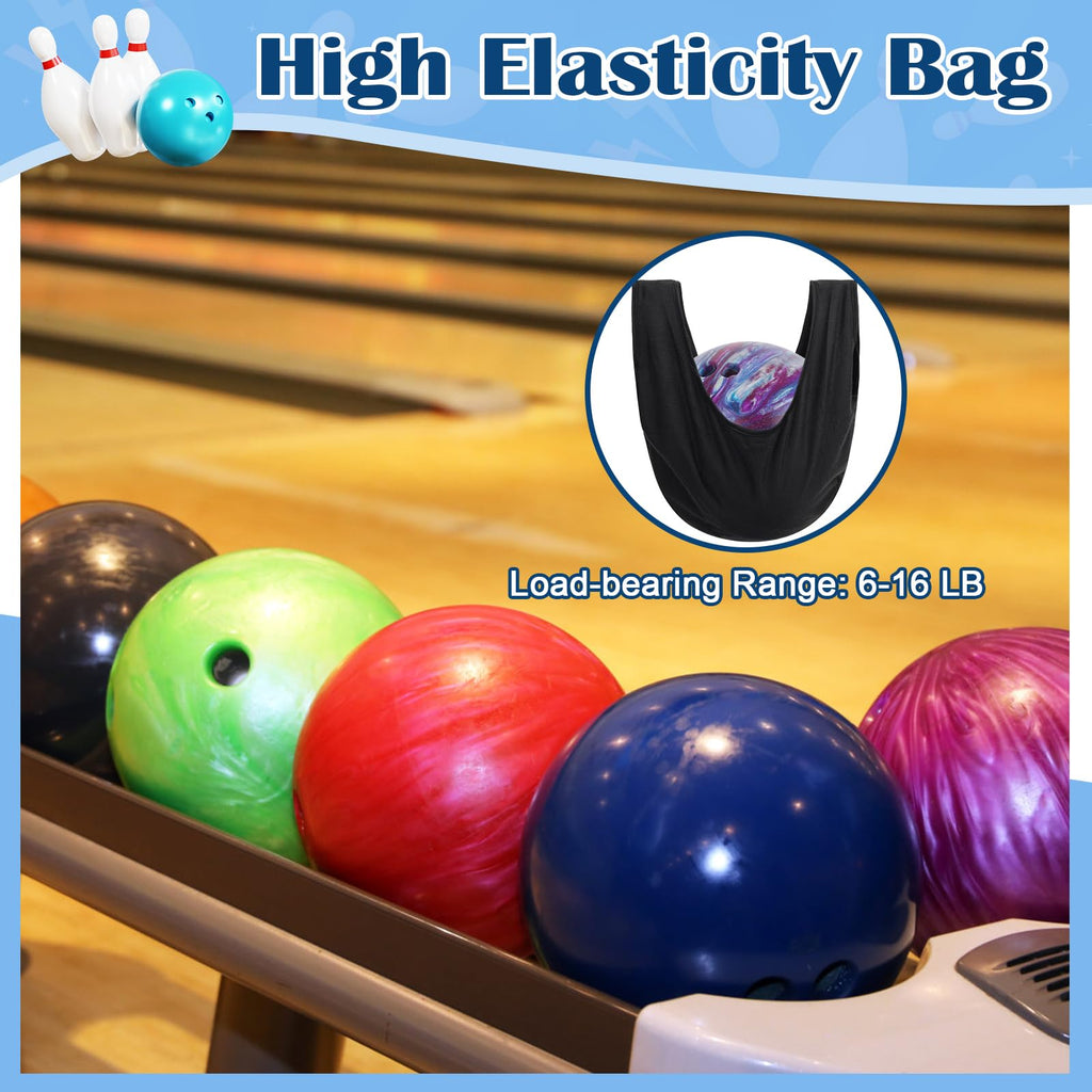Coitek Bowling Seesaw Bag 2 Pack, Bowling Polisher Bag Carrier Ball Cleaner Holder Bag Bowling Cleaner Towel(Black)