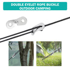 Uxcell 12Pcs Aluminum Alloy Guyline Rope Tensioner, Adjustable Cord Adjuster Tent Tensioners For Camping Accessories, Guy Line A