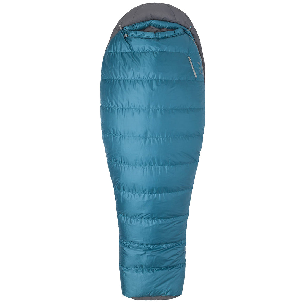 Marmot Women? Lozen Long Mummy Sleeping Bag  Down-Filled, Lightweight, 30-Degree Rating, Late Night/Steel Onyx, Regular